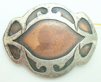 Arts and Crafts Heintz Sterling and Copper Pin (#J2520)