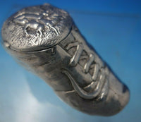 Russian .84 Silver Tobacco Tin Shoe Form with Elk 1 1/2" x 3" 1.9 ozt. (#5354)