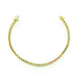 14k Yellow Gold Genuine Natural Ruby Sapphire Emerald Diamond Bracelet (#J1810)