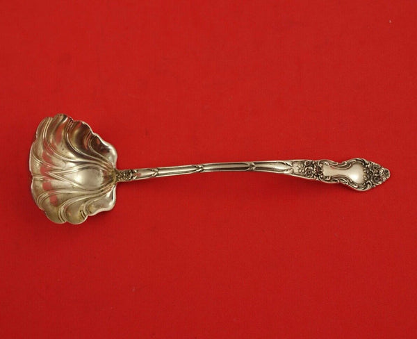 Meadow Rose by Wallace Sterling Silver Sauce Ladle fluted bowl 5 1/2"