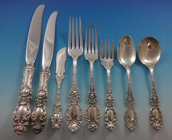 Lucerne by Wallace Sterling Silver Dinner Flatware Set For 8 Service 64 Pieces