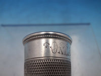 Sterling Silver Jigger / Shot Glass Engraved Only A Thimble Full (#6592)