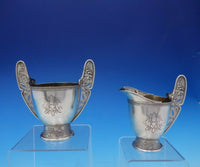 Japanese by Tiffany and Co Sterling Silver Sugar and Creamer 2pc Early (#3809)