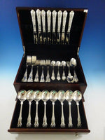 Queens by Wallace CJ Vander Sterling Silver Dinner Flatware Set 8 Service 48 Pcs