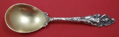 Love Disarmed By Reed and Barton Sterling Sugar Spoon Gold Washed Old 5 7/8"