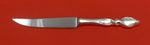 Silver Swirl by Wallace Sterling Silver Steak Knife Serrated HHWS Custom 8 1/2"