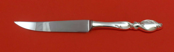 Silver Swirl by Wallace Sterling Silver Steak Knife Serrated HHWS Custom 8 1/2"