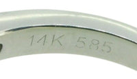 14k White Gold 1.23ct Teal Genuine Natural Tourmaline and Diamond Ring (#4584)