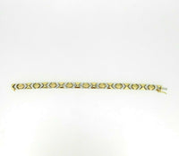 14k Yellow and White Gold Chevron Bracelet (#J5064)