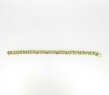 14k Yellow and White Gold Chevron Bracelet (#J5064)