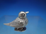 Portuguese Sterling Silver Spice Box Model of Bird with Hinged Base (#6655)