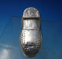 Russian .84 Silver Tobacco Tin Shoe Form with Elk 1 1/2" x 3" 1.9 ozt. (#5354)