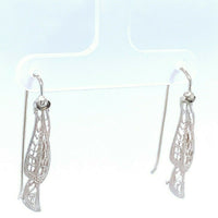 10k Filigree White Gold Earrings with 14k Wires (#J5138)