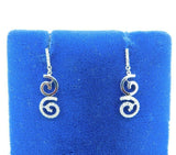 14k White Gold Genuine Natural Diamond Swirl Earrings .25ct (#J726)
