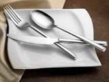 Risk by Hampton Forge Stainless Steel Flatware Set Service 8 New Modern