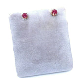 10k Gold 1.05ct TW Genuine Natural Ruby Stud Earrings with 14k Posts (#J5139)