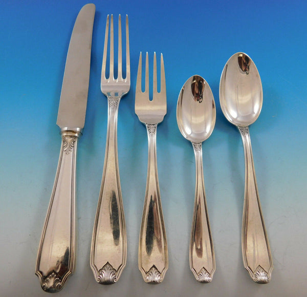 Piedmont by Buccellati Italy Sterling Silver Flatware Set Service 32 pcs Dinner