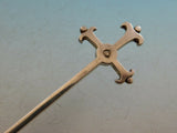 Gorham Sterling Silver Sugar Sifter GW w/ Christian Motif Cross & Leaves Pierced