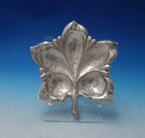 Hungarian Sterling Silver Leaf Dish 1/2" x 6" Long x 5 1/4" Diameter (#4985)