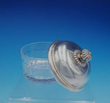 Acropole by Cesa .800 Italian Silver Glass Sugar Bowl Jam Jar with Spoon (#3405)