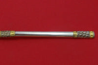 Aegean Weave Gold by Wallace Sterling Silver Serving Spoon 8 7/8" Vintage