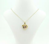 14k Yellow Gold Heart 2.39ct Genuine Natural Morganite Pendant (#J768)