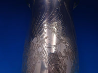 La Fantasy by Whiting Sterling Silver Tall Vase Acid Etched Figural Sea (#4663)