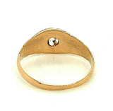 10k Yellow Gold Victorian Mine Cut Genuine Natural Diamond Ring (#J4793)