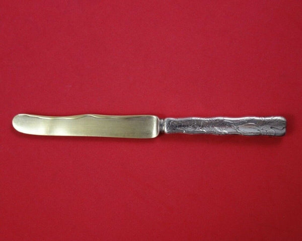 Lap Over Edge Acid Etched by Tiffany and Co Sterling Breakfast Knife Branch Wavy