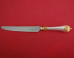 Asprey and Garrard English Sterling Silver Dinner Knife with Gold Accent 9 5/8"