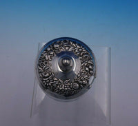 Repousse by Kirk Sterling Silver Glass Jelly Jar and Jelly Spoon #20F (#4909)