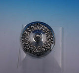 Repousse by Kirk Sterling Silver Glass Jelly Jar and Jelly Spoon #20F (#4909)