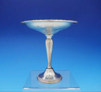Frank Whiting Sterling Silver Compote with Floral and Bead Border #199 (#3650)
