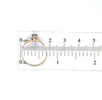 10k Yellow Gold Victorian Genuine Natural Aquamarine and Diamond Ring (#J5560)
