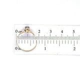 10k Yellow Gold Victorian Genuine Natural Aquamarine and Diamond Ring (#J5560)