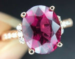 14k Rose Gold Genuine Natural Rubellite Tourmaline Ring (#J5114)