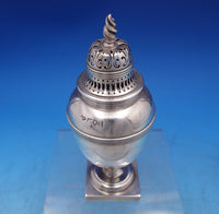 C and S Co English Estate Sterling Silver Muffineer Square Base Fancy (#7283)