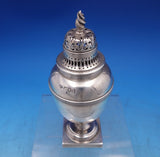C and S Co English Estate Sterling Silver Muffineer Square Base Fancy (#7283)