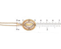 10k Gold Victorian Gold Vein Quartz Pendant w/ Flowers (#J5640)