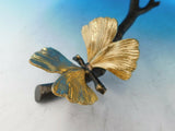 Butterfly Ginkgo by Michael Aram Marble and Brass Cake Stand - New