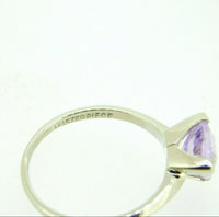 14k Gold 1.04ct Trillion Concave Cut Genuine Natural Amethyst Ring (#J4353)