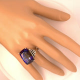 New Women's Ring 925 Sterling Silver Simulated Mystic Topaz Multi-Color Size 9
