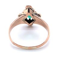 10k Yellow Gold Victorian .48ct Emerald Ring (#J5165)
