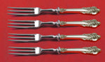 Grande Baroque by Wallace Sterling Silver Fruit Fork Set 4-Piece Custom 6" HH WS
