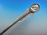 Medallion by Wood & Hughes Sterling Silver Soup Serving Ladle Gold Washed 14"