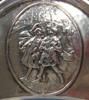 Gorham Sterling Silver Child'S Bowl & Underplate w/8 Figural Medallions (#0419)