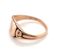 10k Yellow Gold Signet Ring with Initial "J" Jewelry (#J5685)