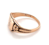 10k Yellow Gold Signet Ring with Initial "J" Jewelry (#J5685)
