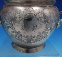 Bigelow Bros and Kennard Coin Silver Sugar Bowl 3-D Finial Hand Engraved (#4014)