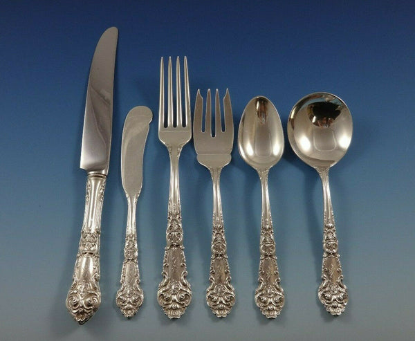 French Renaissance by Reed & Barton Sterling Silver Flatware Set 8 Monogram "S"